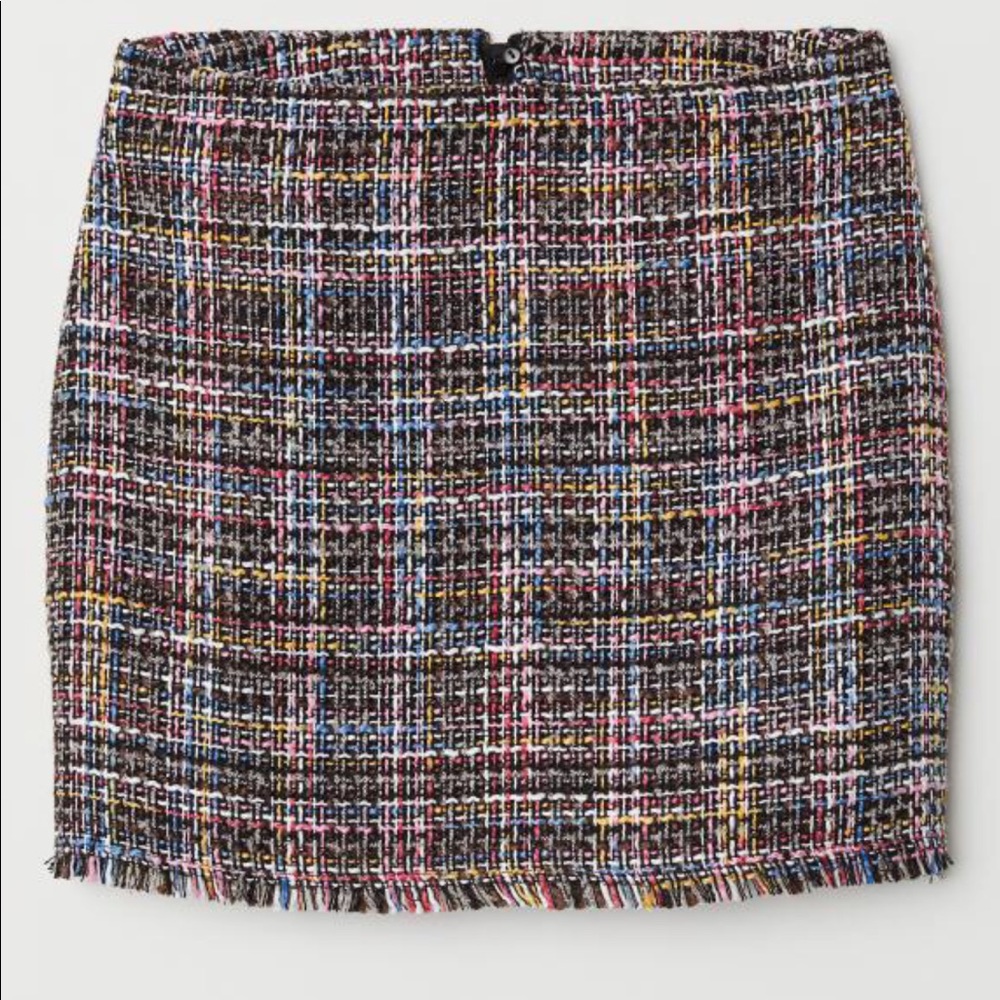 NWT H&M TEXTURED WEAVED SKIRT MULTICOLORED - Picture 2 of 6